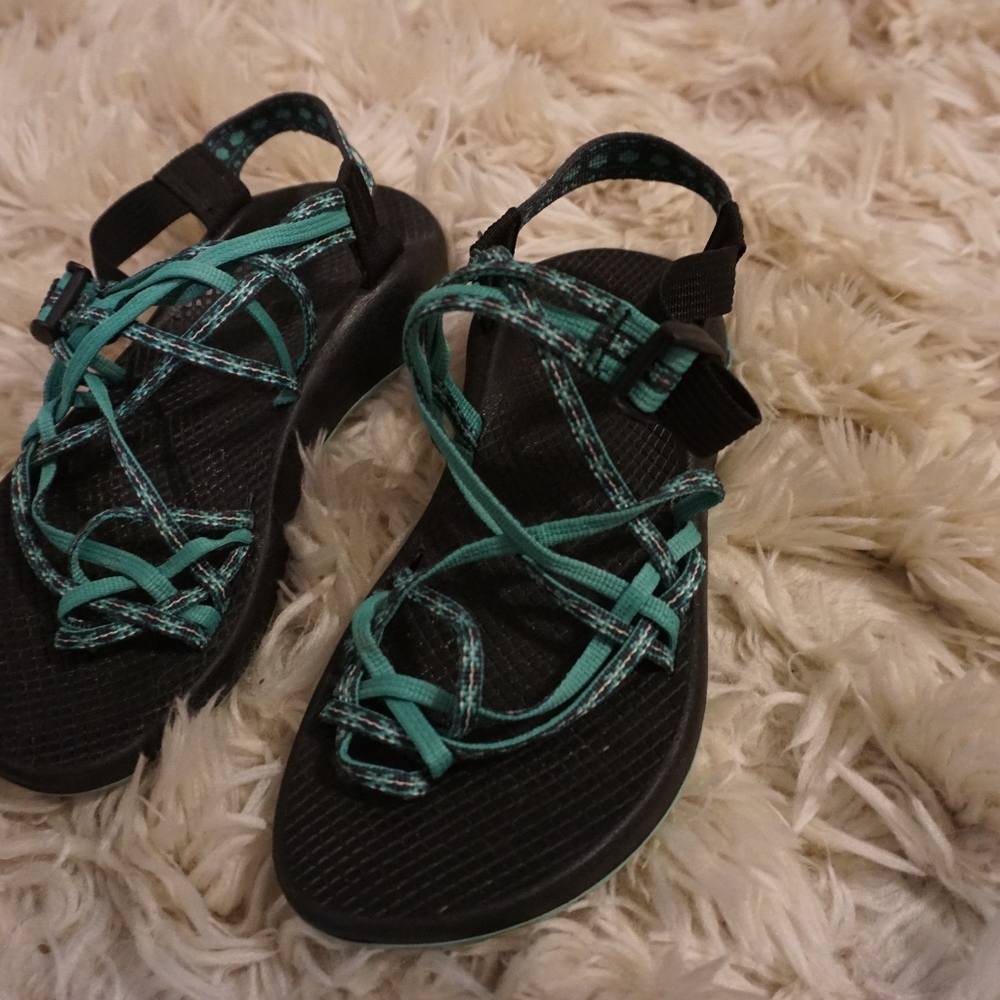 Teal Triple Strap Chacos